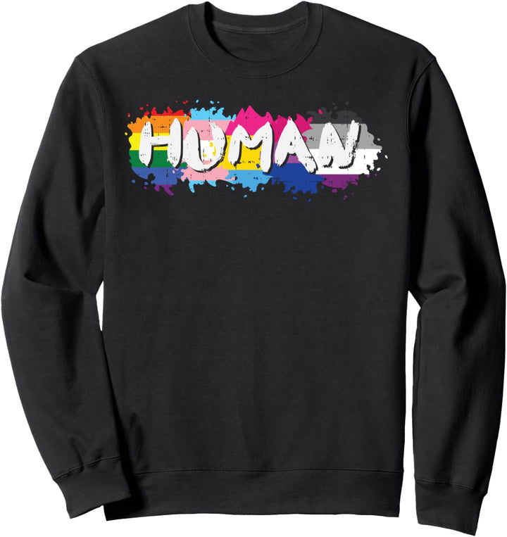 Human LGBT Pride Ally Gay Trans Pansexual Lesbian Asexual Sweatshirt