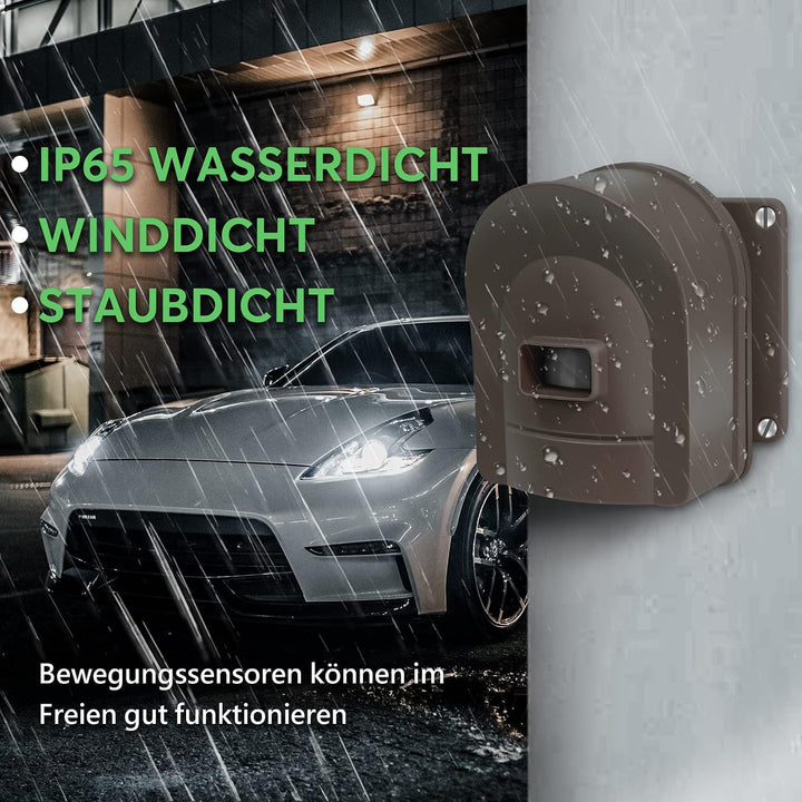 HOSMART 1/2 Meile Drahtloser Bewegungsmelder auffahrt Alarm funkalarmanlage und Wetterfeste Sicherhe