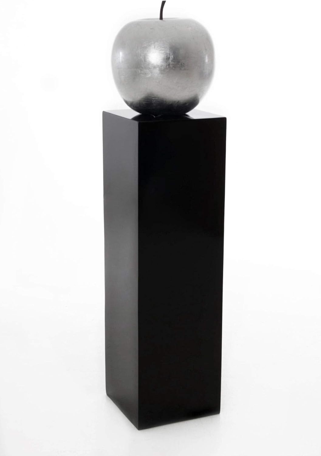 Vivanno Podest Deko-Säule Stele Blumenständer Fiberglas Schwarz Hochglanz 30x30x100 30x30x100 cm Sch