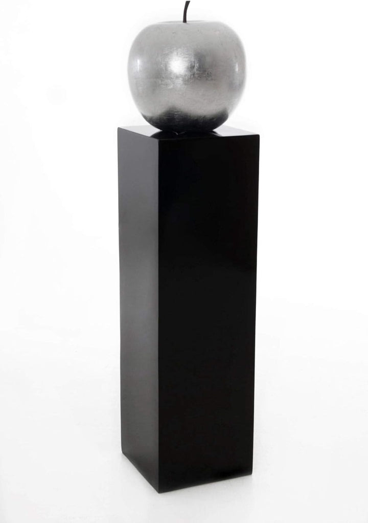 Vivanno Podest Deko-Säule Stele Blumenständer Fiberglas Schwarz Hochglanz 30x30x100 30x30x100 cm Sch