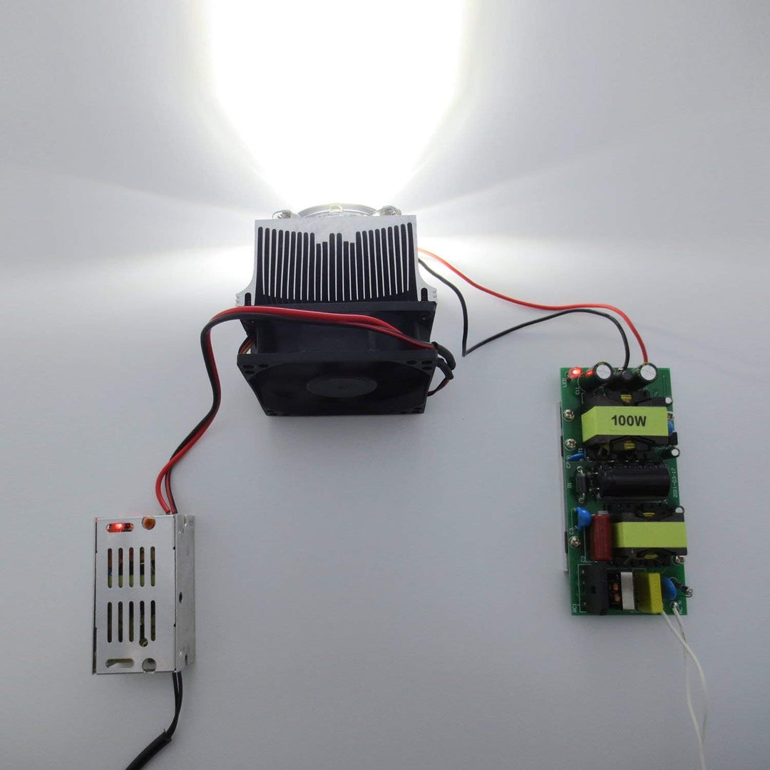 Aluminium Kühlkörper Kühlventilator + 44mm Objektiv 120 Grad für 50W 100W LED Licht und Chip 120 Gra