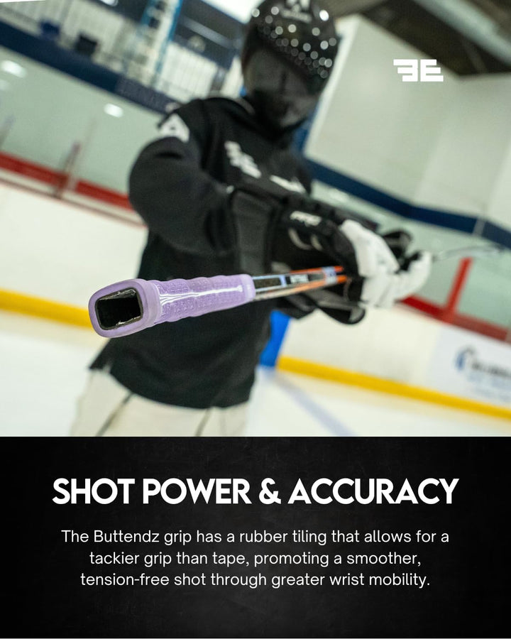 Buttendz Future Ersatz-Hockeygriff aus Gummi, Step-Down-Knauf, zweistufiger Spielerknauf mit Drehwir