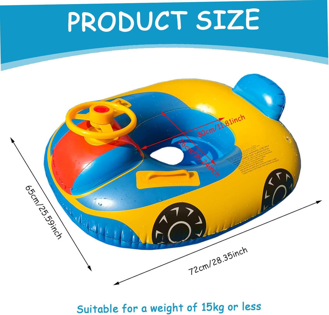 Baby aufblasbarer Pool Float Schwimmen Schwimmboot mit Lenkradhorn für Kinder Kleinkind aufblasbare