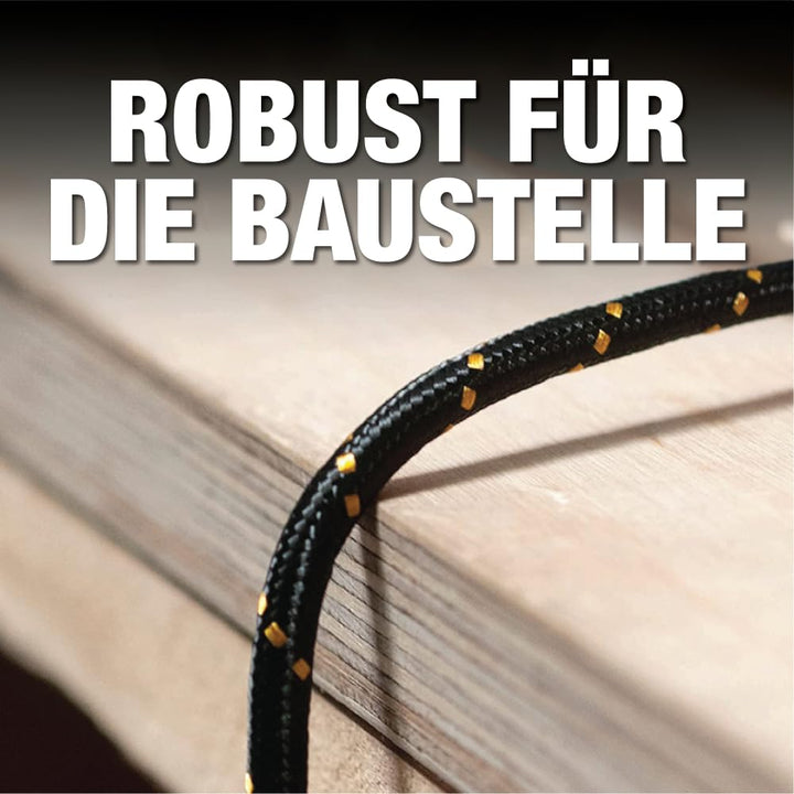 DEWALT Lightning-auf-USB-Kabel – verstärktes geflochtenes Kabel für Lightning – Ladekabel kompatibel