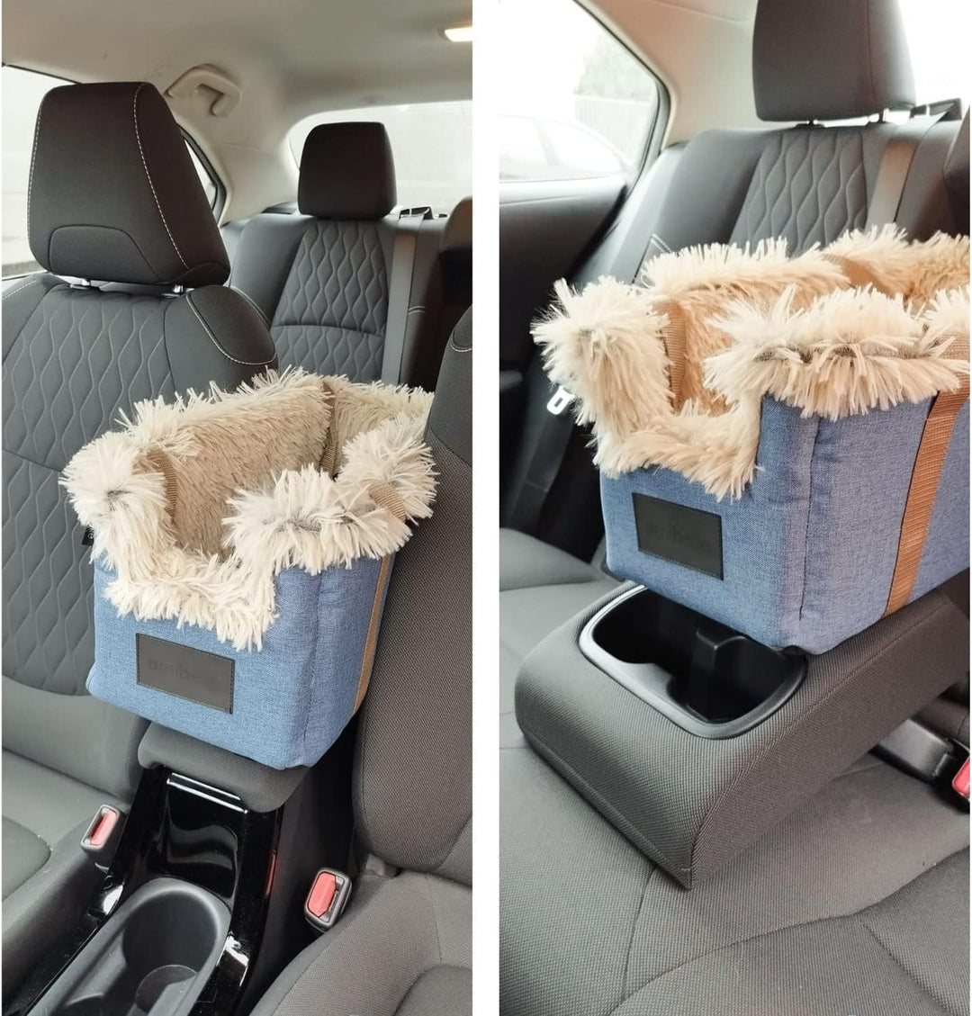 BOUTIQUE ZOO Hunde Armlehn Auto | Universal Autositz Waschbar Abriebfest, Autositz Hund für Mittelko