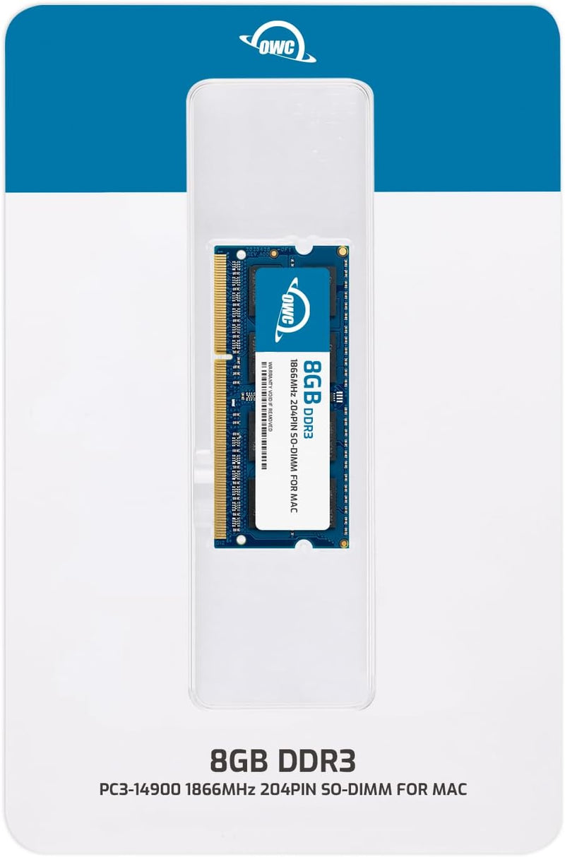 OWC 8 GB (1 x 8 GB) 1867 MHz DDR3 SO-DIMM PC3-14900 204-Pin-CL11-Speichererweiterung (OWC1867DDR3S8G