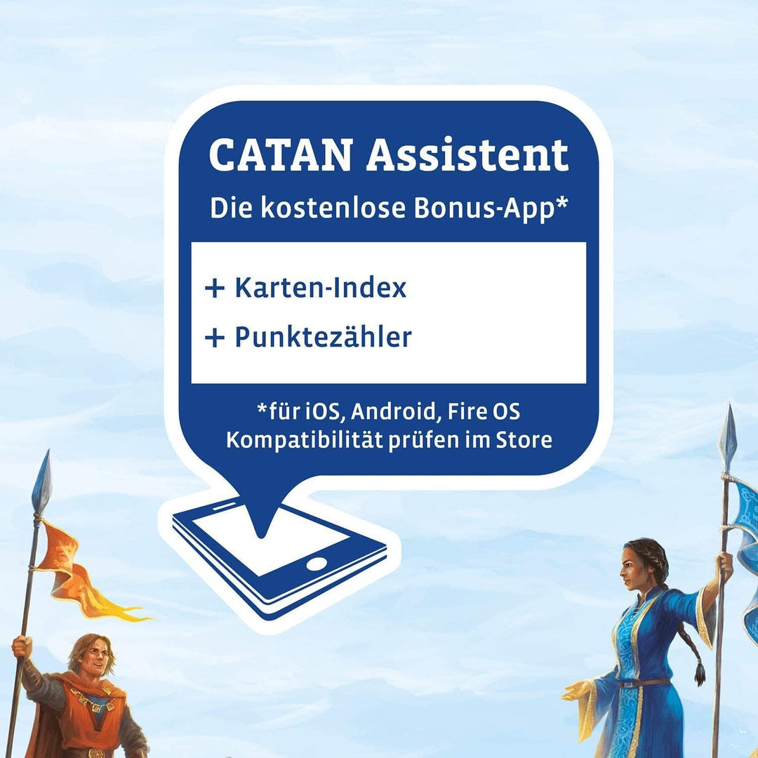 Kosmos 680602 Catan - Erweiterung für Das Duell – Finstere & Goldene Zeiten, Kartenspiel nur mit Cat
