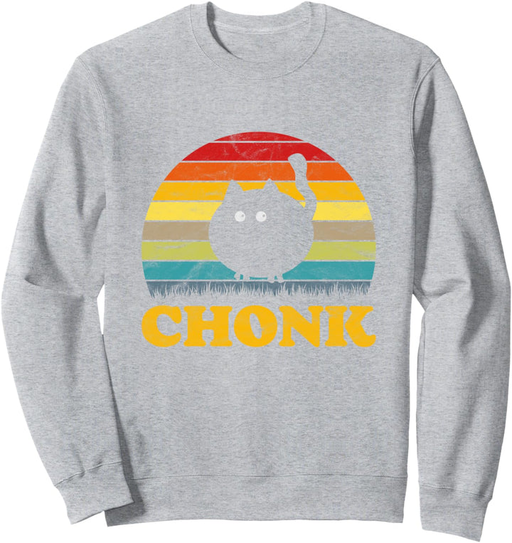 Lustiges Katzen Meme - Vintage Chonk Cat Sweatshirt
