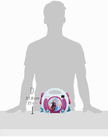 Lexibook Disney’s Die Eiskönigin, Anna und Elsa CD-Player mit 2 Spielzeug-Mikrophonen, Kopfhöreransc