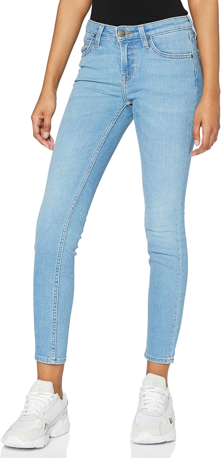 Lee Damen Pants Scarlett 27W / 33L Blau (Flight Wj), 27W / 33L Blau (Flight Wj)