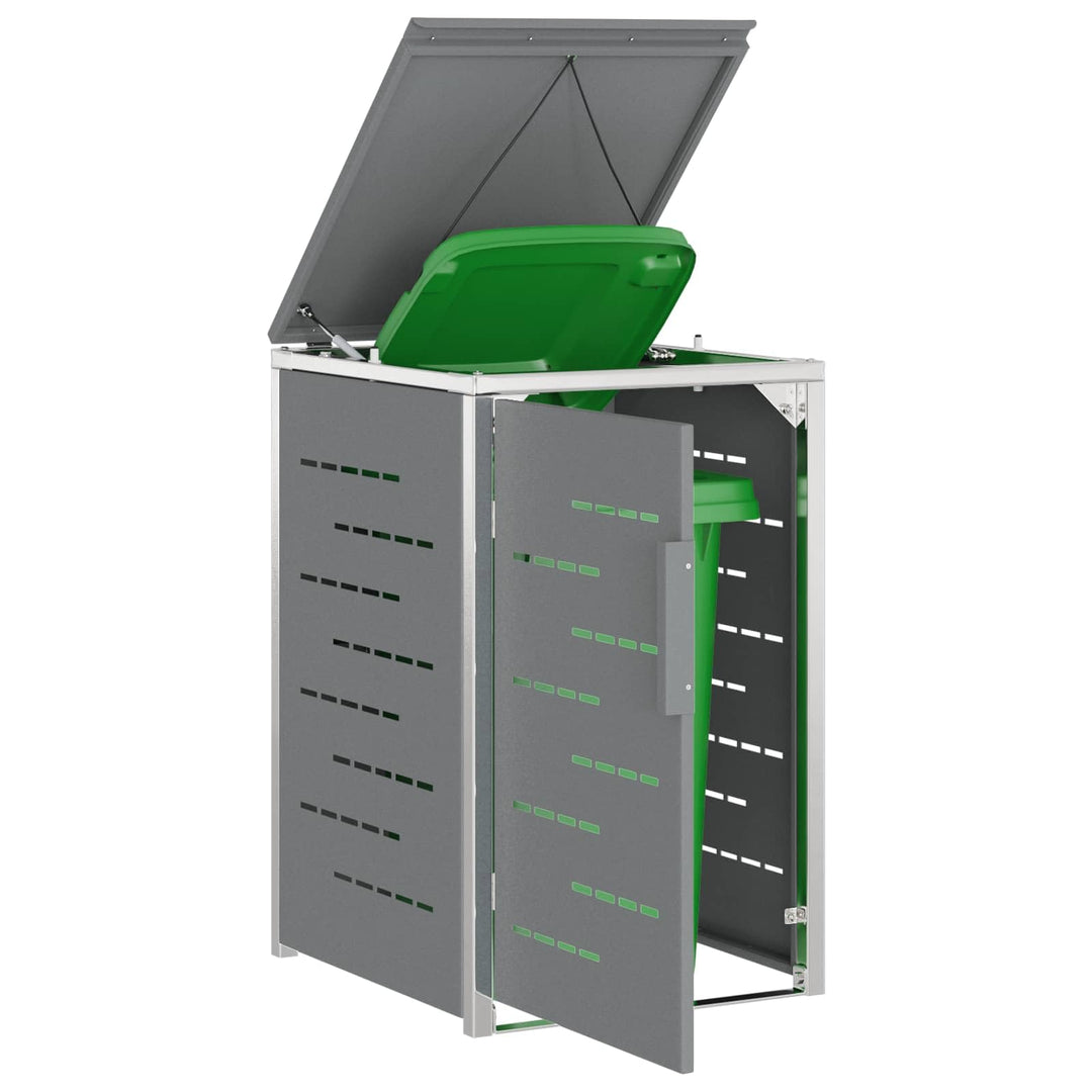 vidaXL Mülltonnenbox für 1 Behälter 240L Grau, Grau