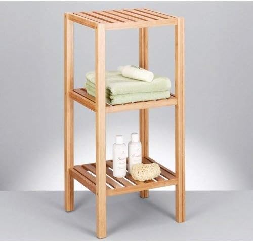 Zeller 13574 Standregal m. 3 Böden, Bamboo, ca. 37 x 33 x 80 cm, Natur, 56 x 14.5 x 159.5 cm