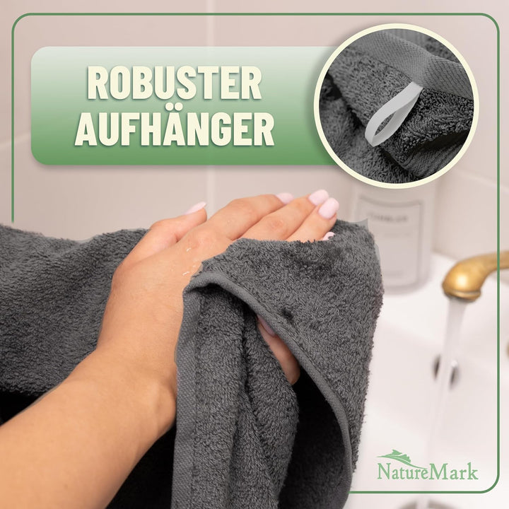GREEN MARK Textilien 10 TLG. FROTTIER Handtuch-Set mit verschiedenen Grössen 4X Handtücher, 2X Dusch