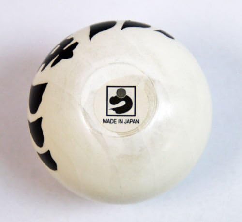 USABURO Kokeshi Japanische Holzpuppe Happy Daruma weiss 9-113-1
