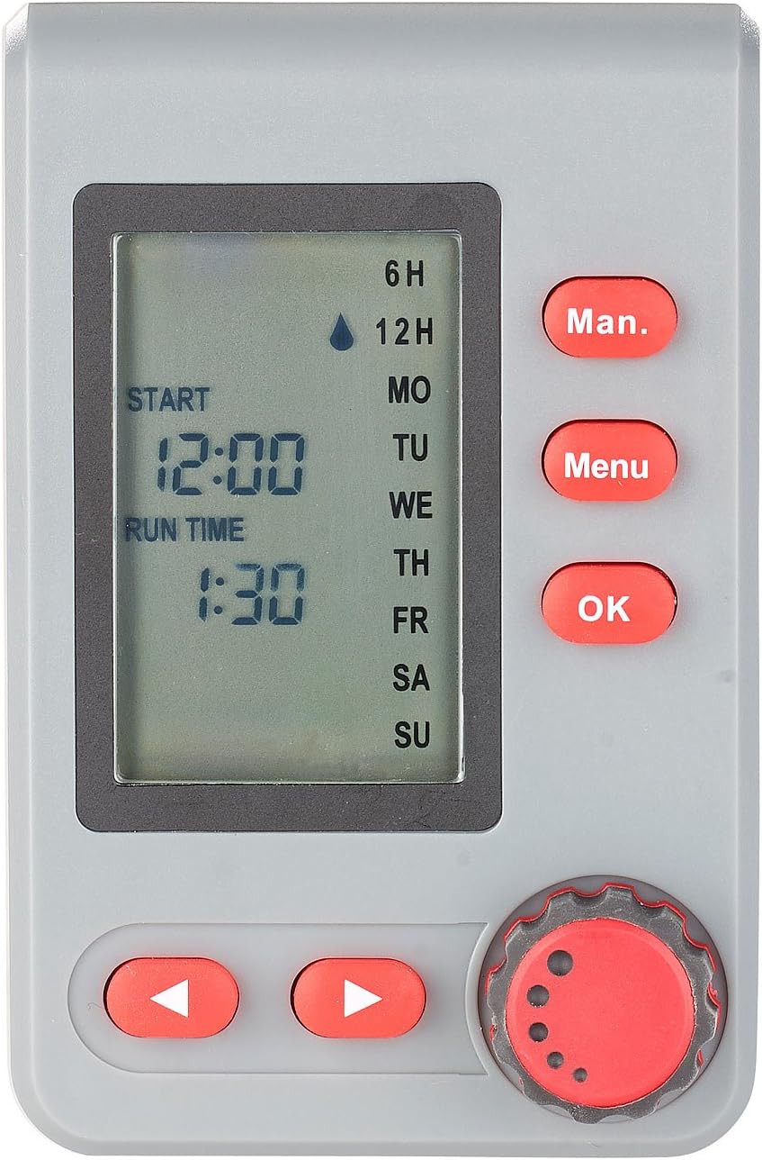 Royal Gardineer Bewässerung Computer: Digitaler Bewässerungscomputer mit Display und Magnet-Ventil (
