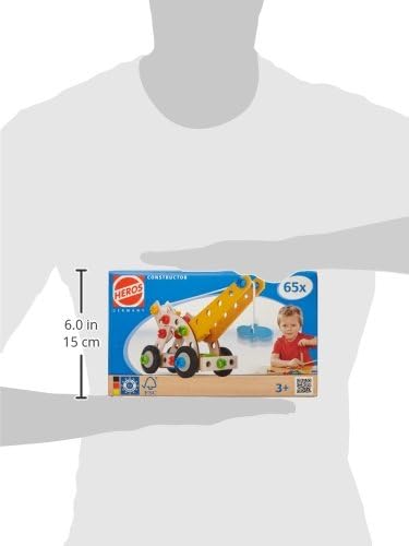 Eichhorn - 100039022 - Constructor Kranwagen, 70-teilig, Holzspielzeug-Konstruktionsset, 4 Verschied