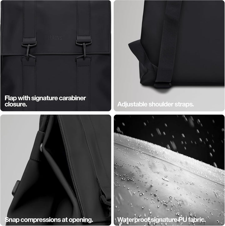 RAINS Unisex MSN Bag Rucksack, Einheitsgröße (2023 edition) Grün