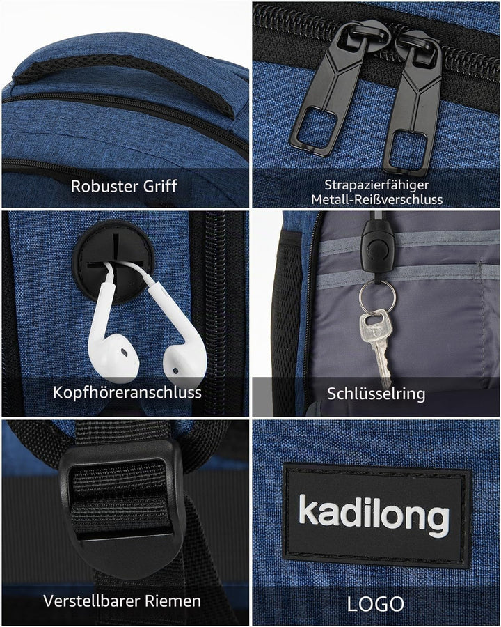Rucksack Herren Arbeit Laptop Rucksack 17.3 Zoll mit USB Ladeanschluss Business Reisen Notebook Schu
