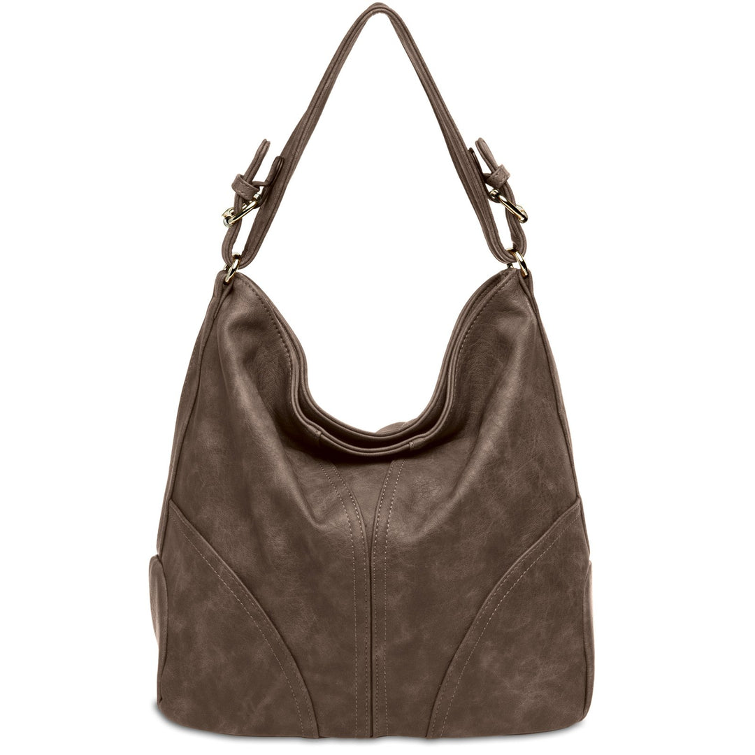Caspar TS940 Damen Schultertasche Taupe, Taupe