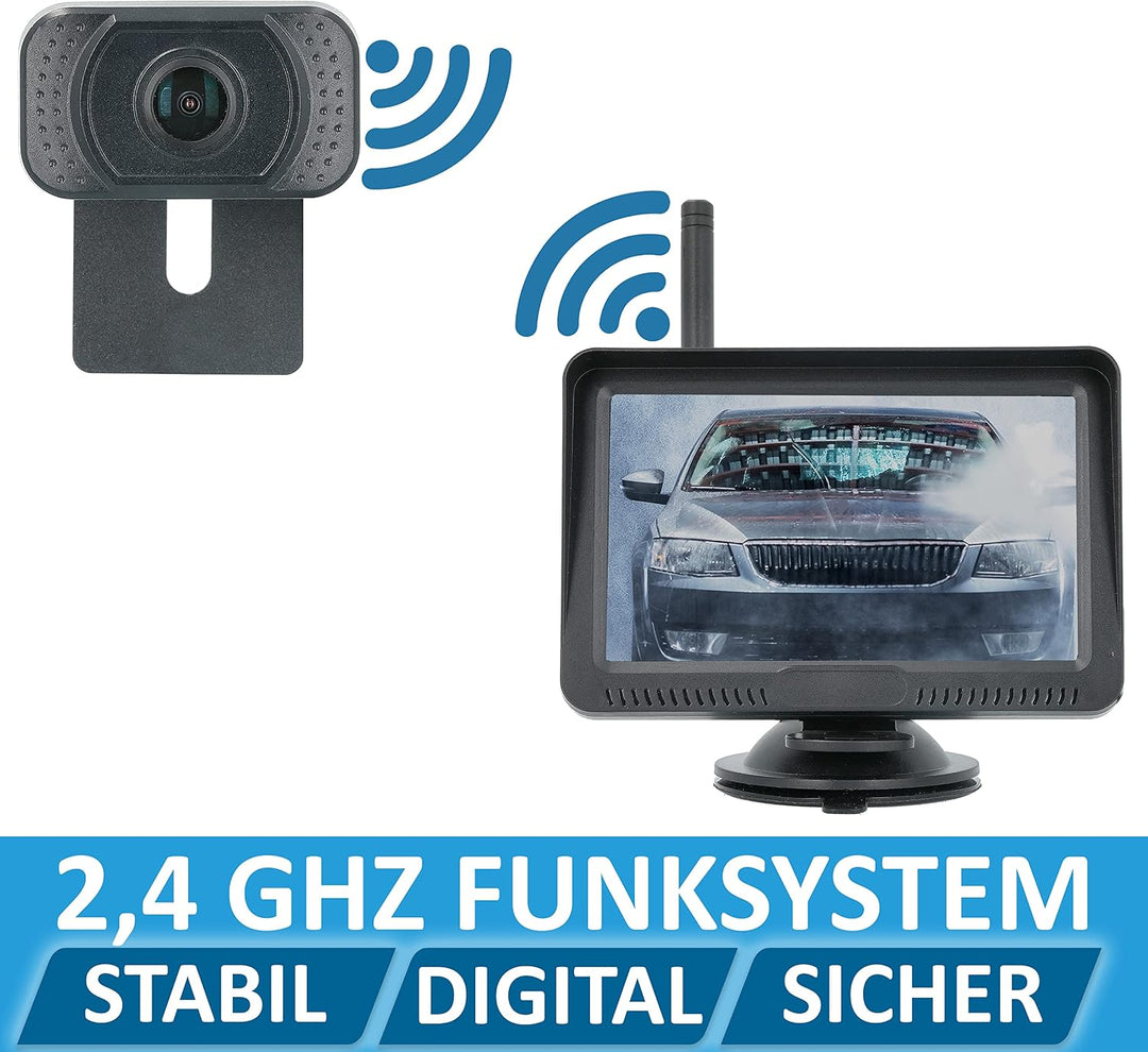 VSG24 Erweiterungs-Funk Rückfahrkamera Premium PRO 720P HD Kamera Nachtsicht 155° 12V IP68 NEU, Prem