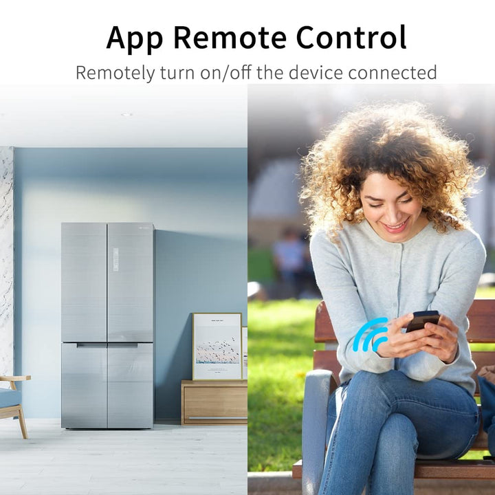 eMylo Smart WIFI Energiemessgerät, Einphasiger DIN-Schienen LCD-Digitalzähler, Leckage-Schutzschalte