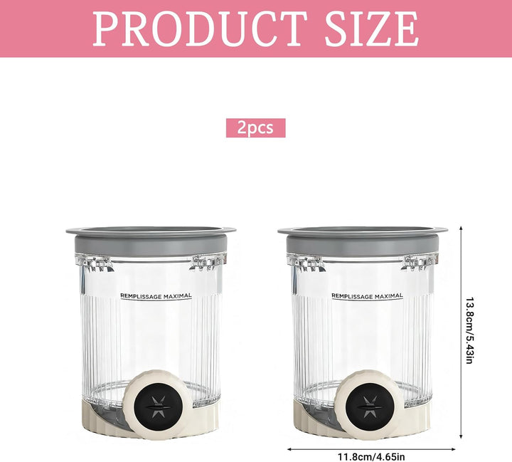 Behälter für Ninja Creami Deluxe Pints,2 Stück Ersatz für Ninja Creami Deluxe Pints und Deckel,Eisbe