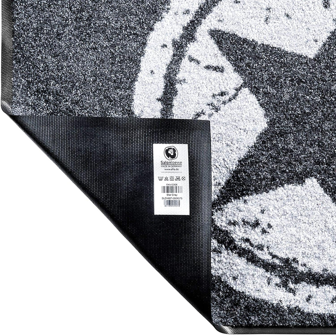 Salonloewe Coco anthrazit Fussmatte waschbar 050 x 075 cm Fussabtreter Schmutzfangmatte Eingangs-Tür