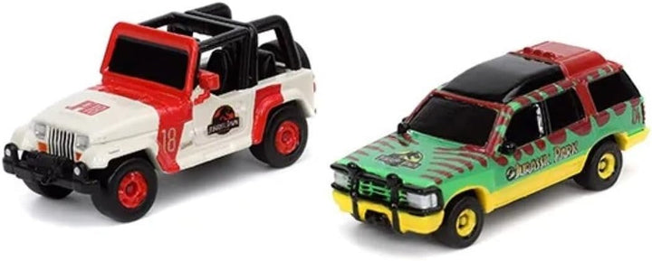 Nano Scene Jurassic Park 30th Anniversary Jurassic Gate Diorama w/ Two 4.2 cm Die-Cast Cars, Toys fo