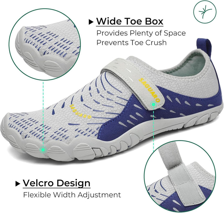 SAGUARO Badeschuhe für Herren Damen - 7/9 Drainagelöcher Schnelltrocknende rutschfest, Gr 35-48 45 E