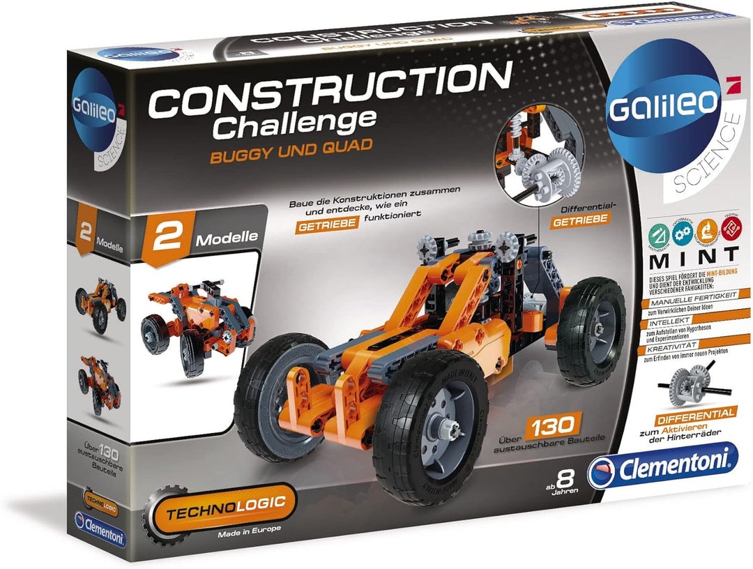 Clementoni 59015 - Construction Challenge - Buggy & Quad Buggy und Quad, Buggy und Quad