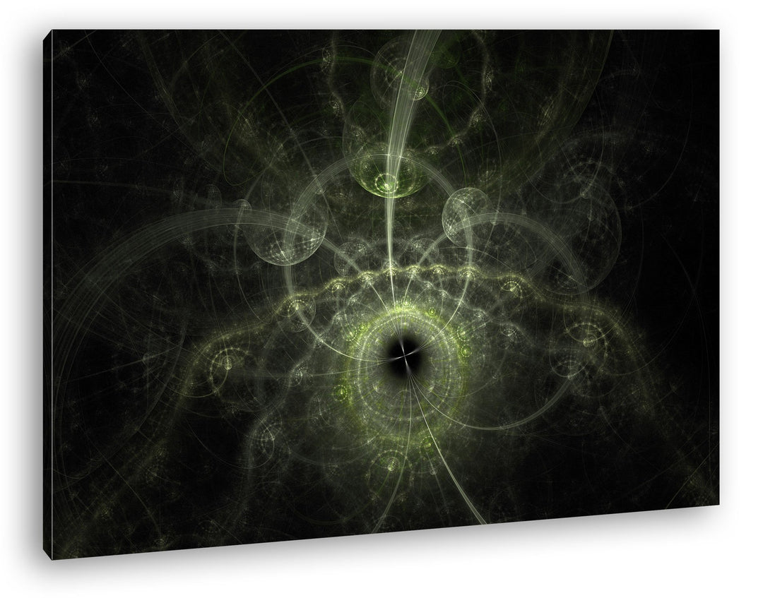 deyoli Dark Abstraktes Fraktales Muster Format: 80x60 als Leinwandbild, Motiv fertig gerahmt auf Ech