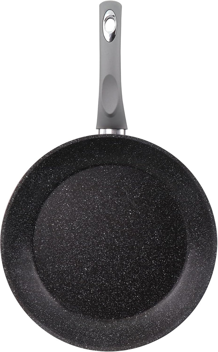 STONELINE Gourmundo Made in Germany Bratpfanne 28 cm, antihaft beschichtete Pfanne mit echten Steinp