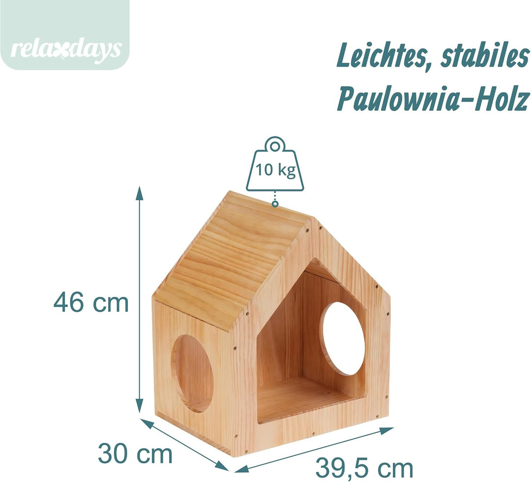 Relaxdays Katzenhaus, Katzenmöbel Wand &amp; Boden, Farbe | DIY Katzenwand Element, HBT: 46 x 39,5 x 30