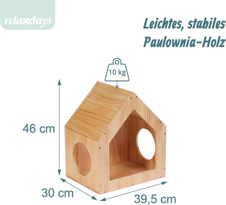 Relaxdays Katzenhaus, Katzenmöbel Wand &amp; Boden, Farbe | DIY Katzenwand Element, HBT: 46 x 39,5 x 30