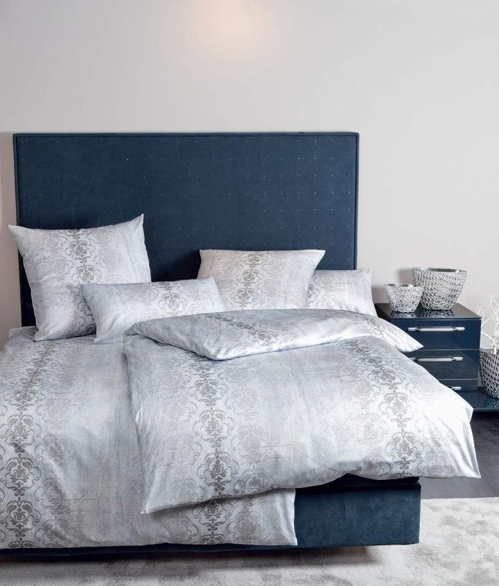 Janine Bettwäsche MESSINA 43013, Gr. 155x200 cm, Fb. 08 silber platin, Mako-Satin