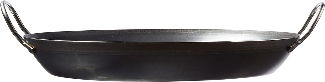 Pentole Agnelli Pfanne für Paella, aus Eisen, mit 2 Griffen aus Edelstahl, Schwarz 48 cm schwarz, 48