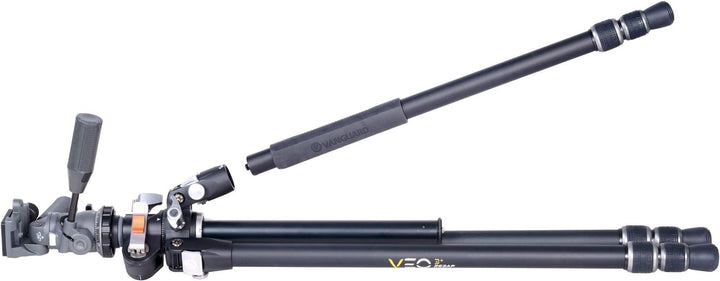 Vanguard Veo 3+ 263AP Aluminium-Stativ, 3-Wege-Kugelkopf und Mittelsäule mit Mehreren Winkeln Schwar