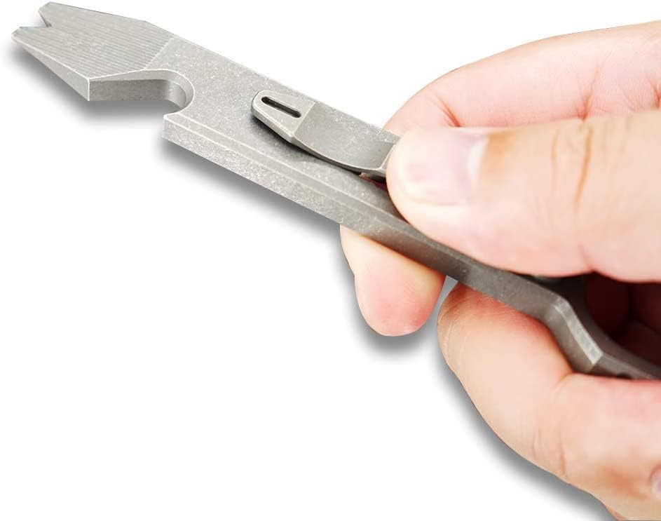 Titan EDC Hebelstange Outdoor Prybar Flaschenöffner mit Taschenclip (Stone Wash) Stone-wash, Stone-w