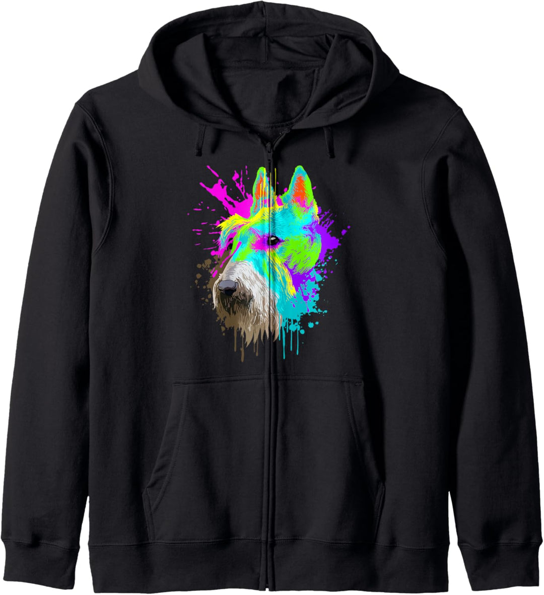 Splash Art Scottish Terrier Hundehalter Geschenkidee Hunde Kapuzenjacke