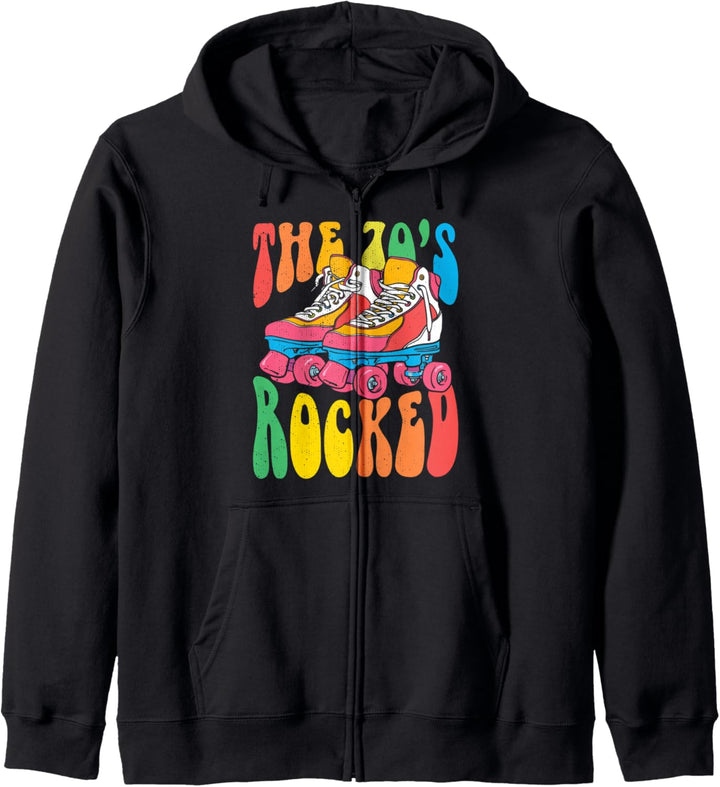 70er, Siebziger, 1970, Die 70er Jahre gerockt Kapuzenjacke