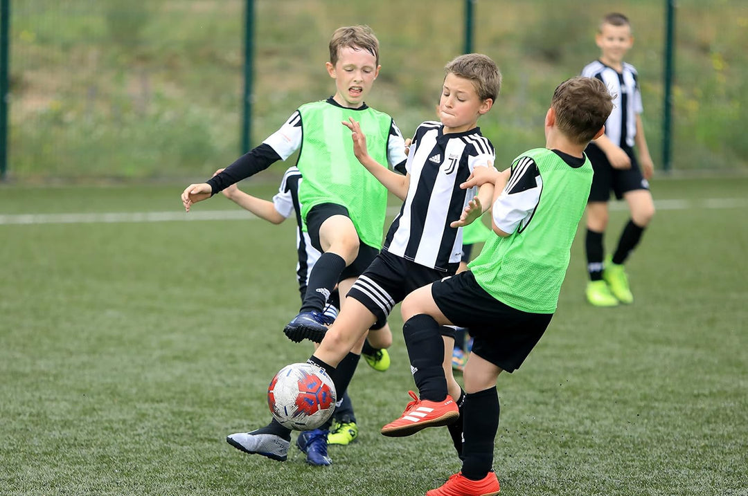 Fussball Leibchen Set 10 Stück: 2 Farben - 5 von jeder Farbe, für Kinder und Erwachsene, Markierungs