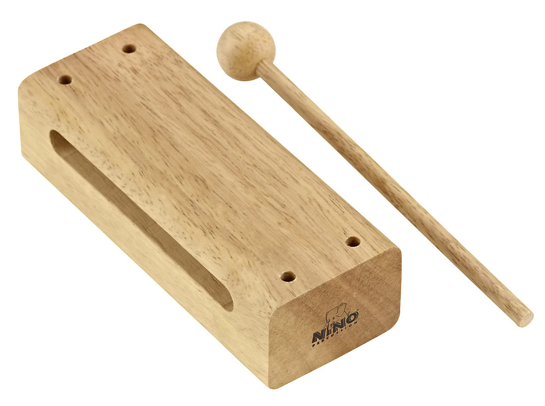 Nino Percussion Wood Block Instrument - Mittelgrosses Musikinstrument für Kinder ab 3 Jahren - Siam