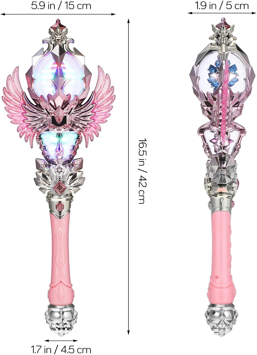 Kisangel Leuchtender Prinzessin Zauberstab FüR Kinder Mit Led-Lichtern Und Ton – Leuchtender Zaubers