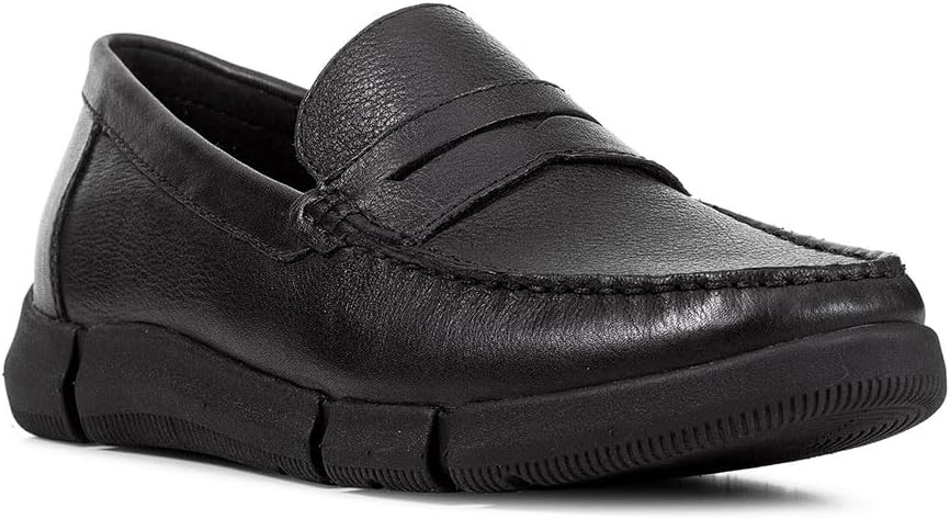 Geox Herren U Adacter M Wide Moccasin 42 EU Schwarz, 42 EU Schwarz