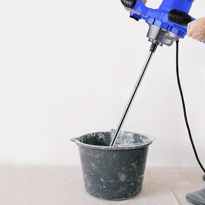 Elektrischer Rührwerk Betonmischer, tragbarer Mörtelmischer mit 6 einstellbarer Geschwindigkeit, Sch