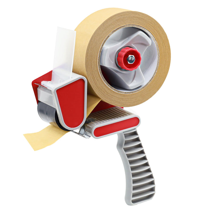 Paketbandabroller | Handabroller für Packbänder bis 50mm Breite | Klebebandabroller für Paketklebeba