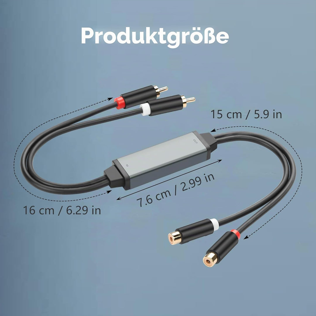 CERRXIAN RCA-Rauschunterdrücker und Cinch-Audio-Brummunterdrücker, Erdschleife, Geräuschisolator für
