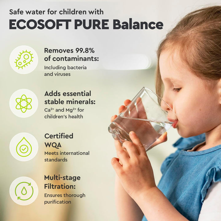 Umkehrosmoseanlage Pure Balance, Wasserfilter mit Mineralisierung, Untertisch Anschluss Trinkwasserf