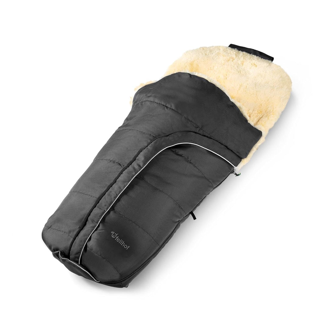 Fellhof 108303 Lammfell Fusssack Cortina, Oeko-TEX® Standard 100 Zertifiziert, 45x97 cm, Wind- und w