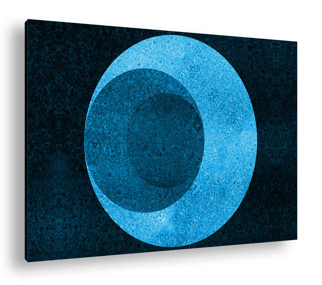 deyoli ausgefallene Kugel mit einem Loch Format 80x60 Effekt: Monocrome Blau als Leinwandbild, Motiv